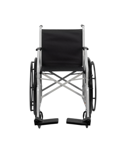 Cadeira de Rodas Cinza Roda Nylon CDS 101