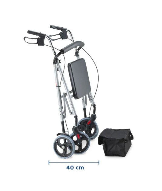 Andador com 4 Rodas Assento e Cesta D12 Dellamed
