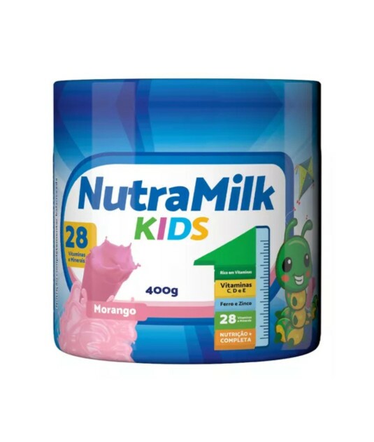 Nutra Milk Kids Complemento Alimentar Infantil 400g - Morango