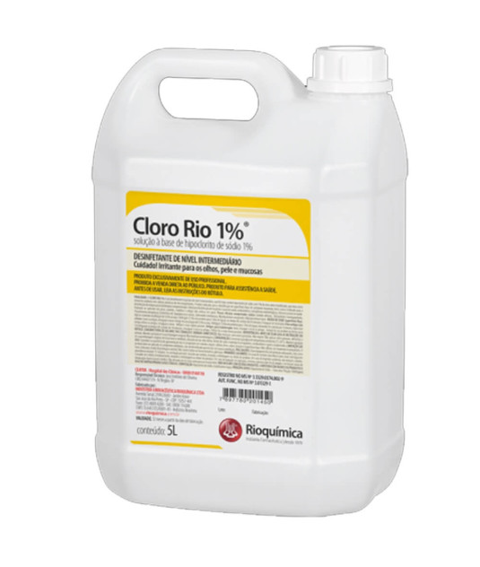 Hipoclorito de Sódio Cloro Rio 1% 5000 ml