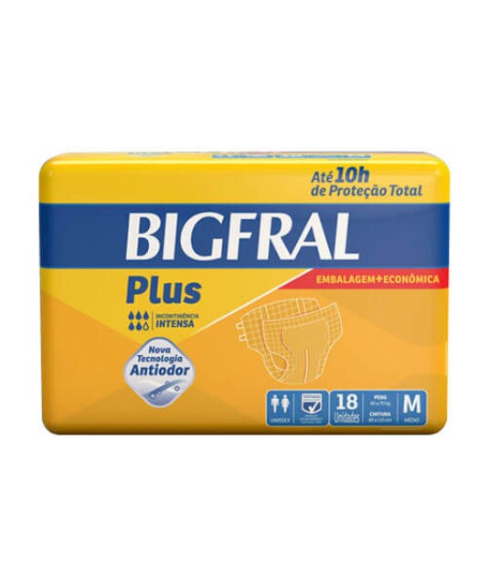 Fralda Descartável Bigfral Plus G com 16 Und