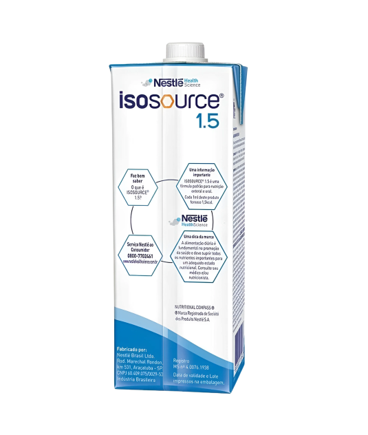 Isosource 1.5 1000ml Sem Sabor Nestle & E-book