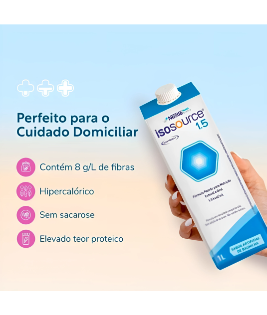 Isosource 1.5 1000ml Sem Sabor Nestle & E-book