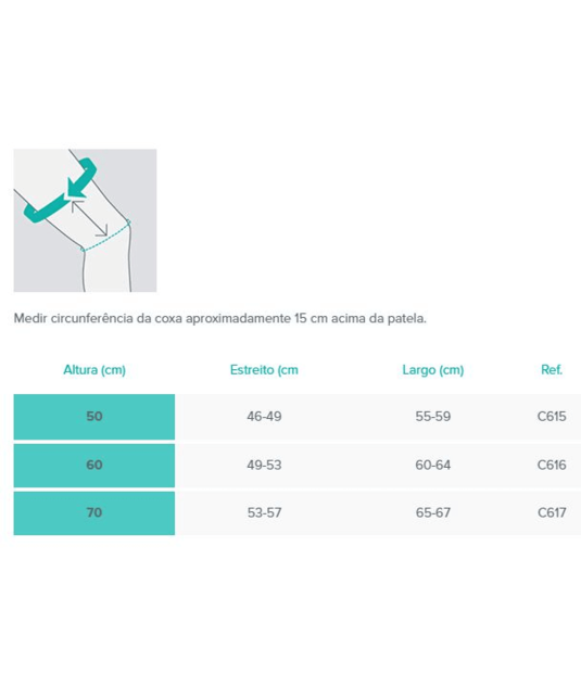 Imobilizador de Joelho Estreito 50cm Bilateral C61550E Chantal