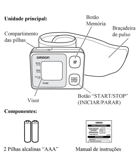 Aparelho de Pressão Arterial de Pulso HEM-6124 Omron