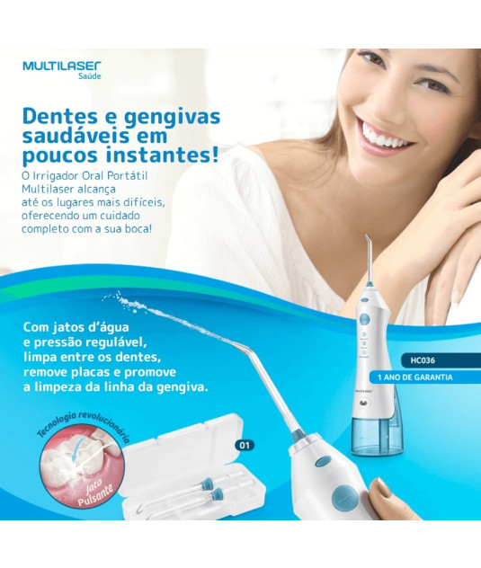 Irrigador Oral Clearpik Portátil Recarregável Multilaser