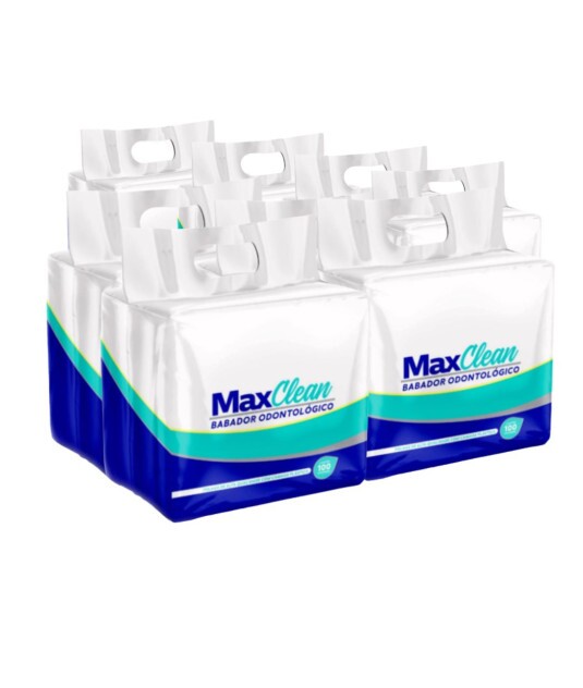 Babador Descartavel Branco com 100 unidades - Max Clean