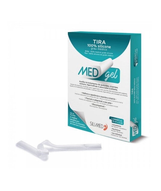 Medgel Tira Silicone Cicatrizante e Queloides 30x2cm 1 Und Silimed