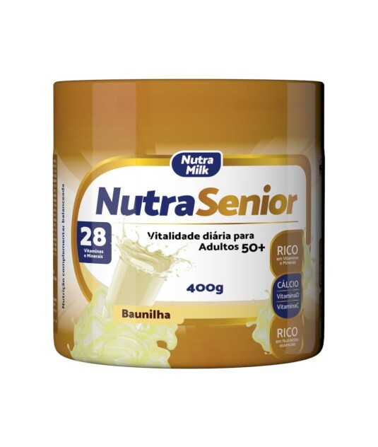 Nutra Senior Adulto 50+ Kit 3 Unidades Complemento Alimentar 400g - Baunilha 