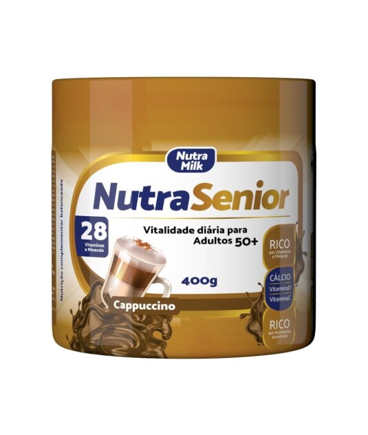 Nutra Senior Adulto 50+ Kit 3 Unidades Complemento Alimentar 400g - Cappuccino 