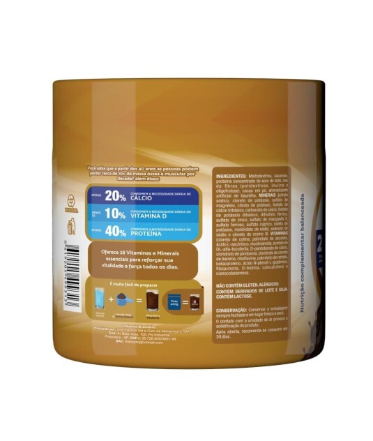 Nutra Senior Adulto 50+ Kit 3 Unidades Complemento Alimentar 400g - Sem Sabor 
