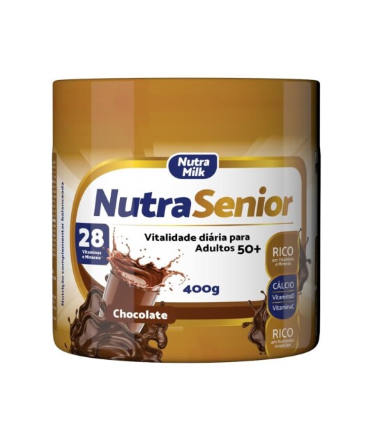 Nutra Senior Adulto 50+ Kit 3 Unidades Complemento Alimentar 400g - Chocolate