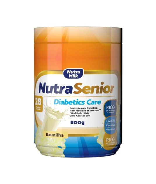 Nutra Senior Adulto 50+ Diabetics Care Zero Açucar 800g - Baunilha
