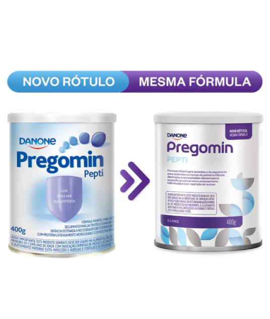 (Kit 2 Un) Pregomin Pepti 400g - Danone + E-book: Guia Completo de Introdução Alimentar