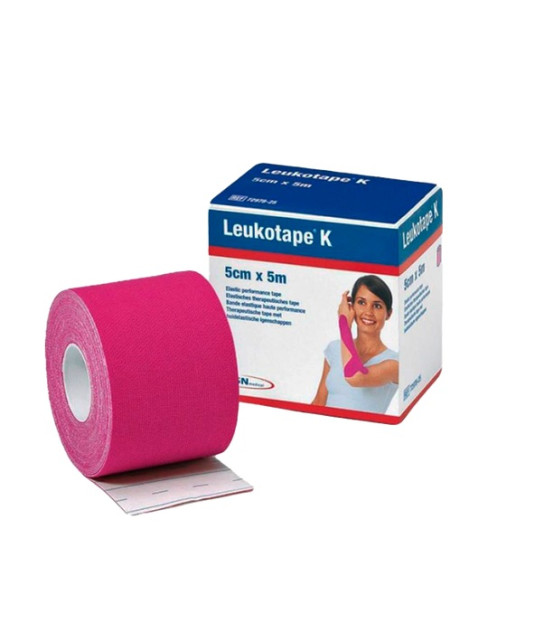 Bandagem Elástica Leukotape K 5cm x 5m Rosa BSN