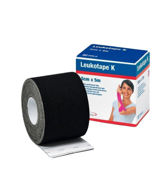 Bandagem Elástica Leukotape K 5cm x 5m Preto BSN