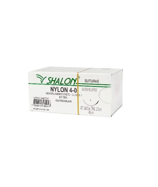 Fio nylon 4-0 s/ag 2,5 m Shalon