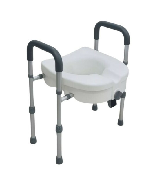 Assento Sanitario Elevado com Barra de Apoio Lateral Pro18