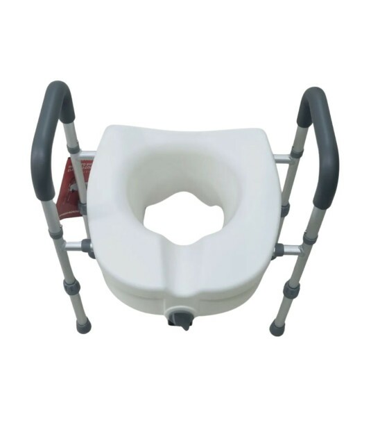 Assento Sanitario Elevado com Barra de Apoio Lateral Pro18