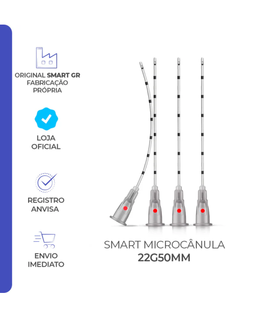 Smart Microcânula 22G x 50mm c/ 10 unid - Smart GR