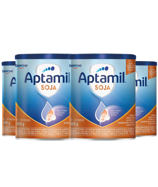 Aptamil Soja 400g – Sem Lactose, Sem Leite, Para APLV 6 a 36 meses + E-book