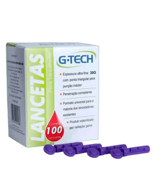Lanceta G-Tech 30g com 100 Und