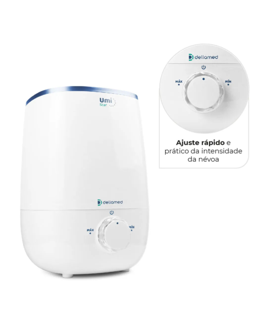 Umidificador de Ar Ultrassônico Dellamed Umi Star 3,4L Bivolt Silencioso - Dellamed