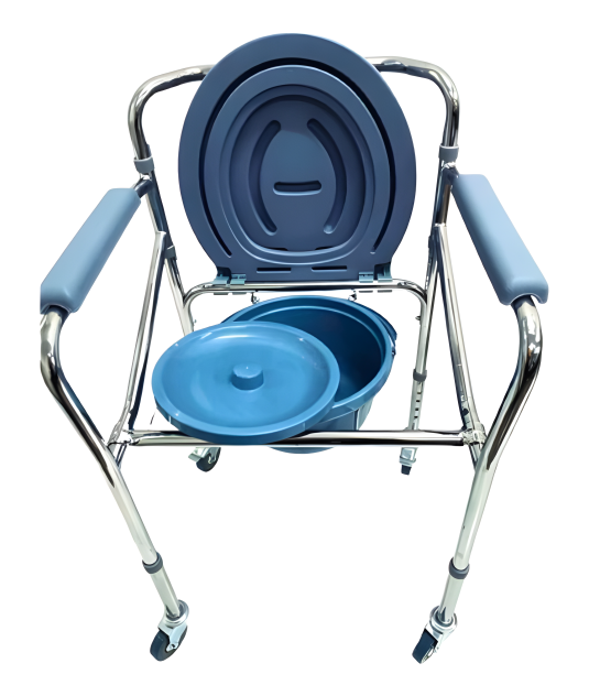 Cadeira para Banho com 4 Rodas e Assento Dobrável  Supermedy