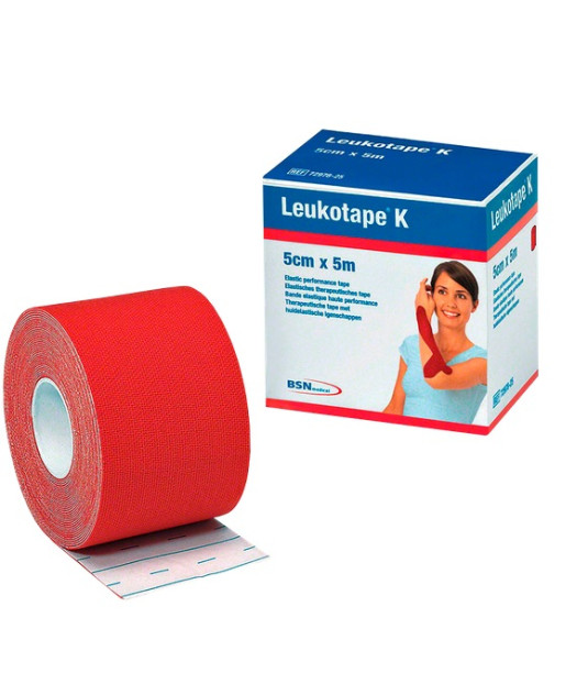 Bandagem Elástica Leukotape K 5cm x 5m Vermelho BSN