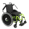 Cadeira de Rodas Dobravel MA3E 40cm Verde Fluor Ortomobil