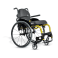Cadeira de Rodas Monobloco M3 Premium 44cm Amarelo Flúor Roda Sentinell Preta Pneu Cinza Ortobras