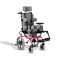 Cadeira de Rodas Postural Ortopédico T1 Rosa Pink com Estofado Rosa