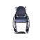Cadeira de Rodas Monobloco M3 42cm Azul Glacial com Pneus Laranja Ortobras