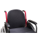 Cadeira de Rodas Monobloco M3 Premium 42cm Vermelho Roda Sentinell Preta Pneu Cinza Ortobras