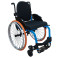 Cadeira de Rodas Monobloco M3 40cm Azul Glacial com Pneus Laranja Ortobras