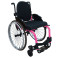 Cadeira de Rodas Monobloco M3 40cm Rosa Pink com Pneus Cinza Ortobras