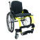 Cadeira de Rodas Monobloco M3 Premium 44cm Amarelo Flúor Roda Sentinell Preta Pneu Cinza Ortobras