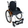 Cadeira de Rodas Monobloco M3 Premium 44cm Branco Roda Sentinell Preta Pneu Laranja Ortobras