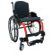 Cadeira de Rodas Monobloco M3 Premium 44cm Vermelho Roda Sentinell Preta Pneu Cinza Ortobras