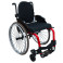 Cadeira de Rodas Monobloco M3 44cm Vermelho Perolizado com Pneus Cinza Ortobras