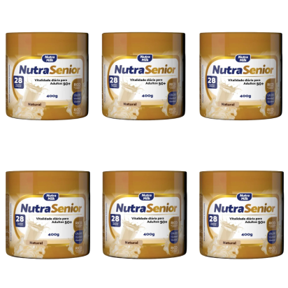 Nutra Senior Adulto 50+ Kit 6 Unidades Complemento Alimentar 400g - Sem Sabor