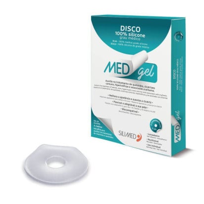 Medgel Disco 7cm Silicone Cicatrizante e Queloides 2 Und Silimed