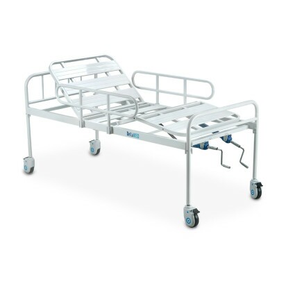 Cama Fawler Simples 2 Manivelas com Grade DX Dellamed