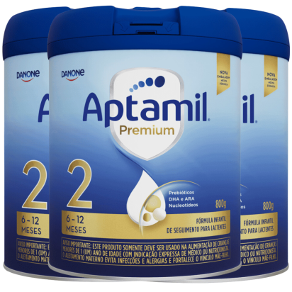 Aptamil 2 Premium 800g -  3 unidades Danone & E-book
