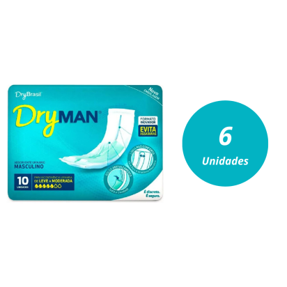 Absorvente Masculino Dryman 6 pacotes - 60un