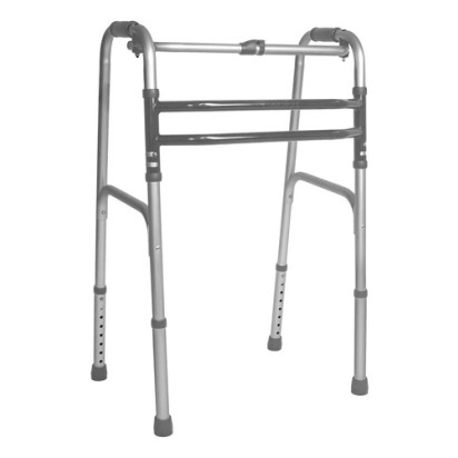 Andador 3 Barras Dobrável Regulavel Fixo Alumínio 100Kg - Supermedy