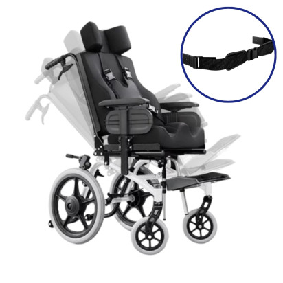 Cadeira de Rodas Conforma Tilt Reclinável com Apoio Postural Ortobras lado preto