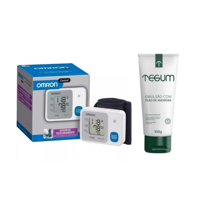 Kit Aparelho de Pressão Digital HEM-6181BR Omron + Creme Hidratante Tegum & E-book
