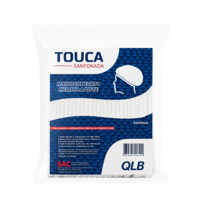 Touca Sanfonada Descartável com Elástico - 100un - SSPLUS