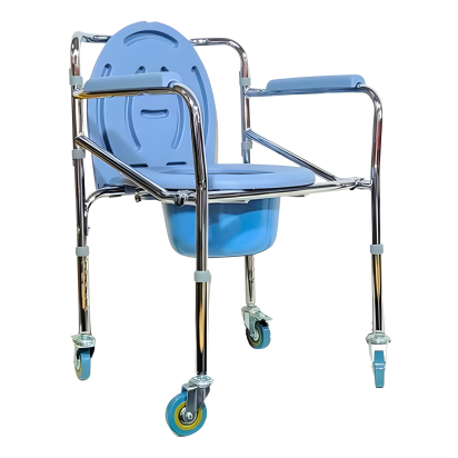 Cadeira para Banho com 4 Rodas e Assento Dobrável  Supermedy